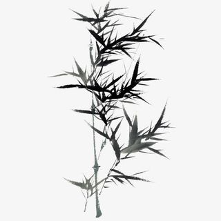 水墨竹子免抠