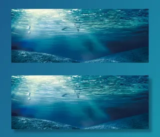 化妆品护肤品面膜海底光束背景banner免抠