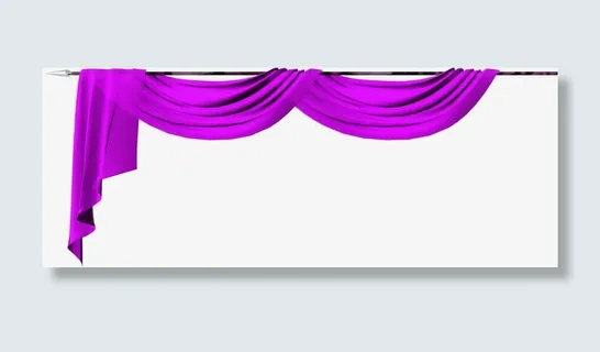 紫色褶皱丝带帷幕音乐会免抠