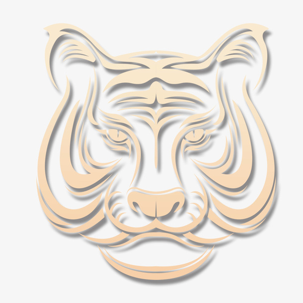 虎年虎头元素免抠