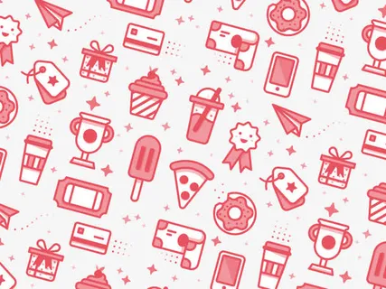 扁平化食物底纹免抠