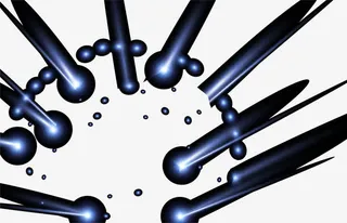 蓝色闪耀光束免抠