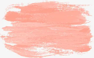 橘色手绘笔刷清新淡雅笔触免抠