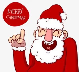 可爱搞笑圣诞老人免抠