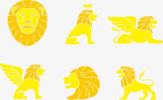 矢量狮子免抠