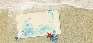 唯美沙滩背景高清