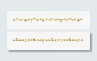 简约花纹分割边框PPT素材免抠