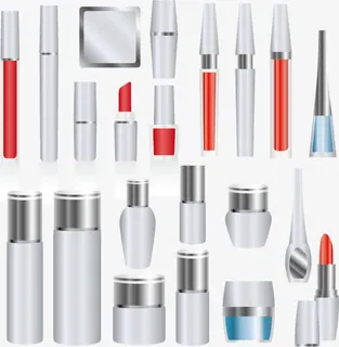 日常化妆品矢量素材,免抠