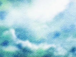 蓝绿色水彩纸免抠