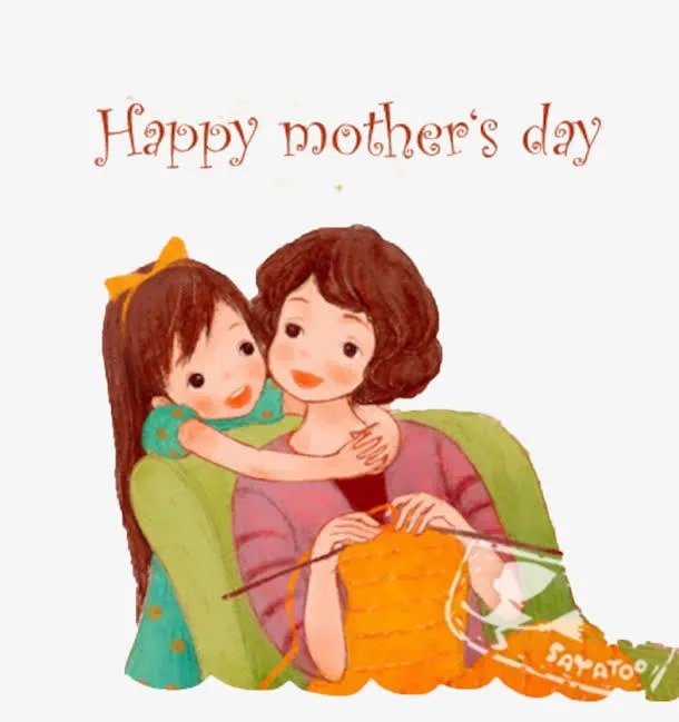 母亲节卡通手绘免抠