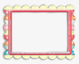 可爱花朵形状边框免抠