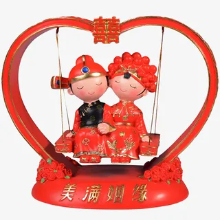 美满姻缘摆件免抠