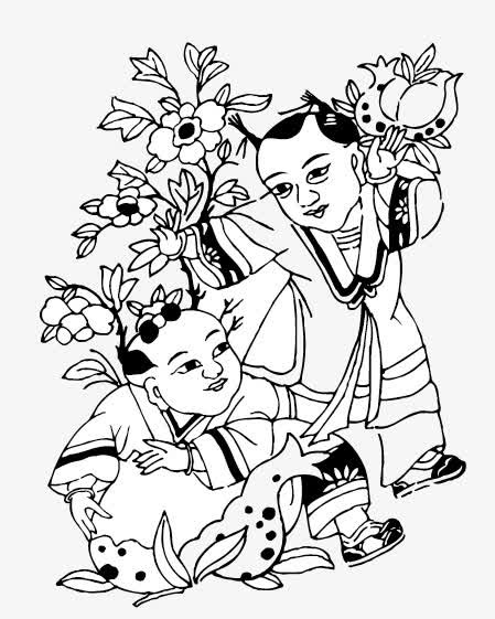 矢量古人免抠