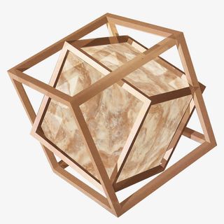 木头纹理框架正方体美丽大气免抠