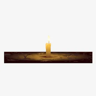 矢量图一根白蜡烛免抠