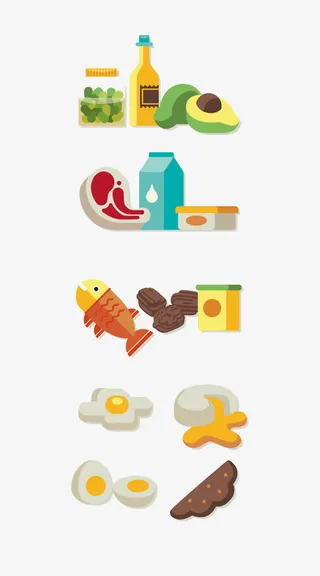 手绘卡通各种食物图案免抠