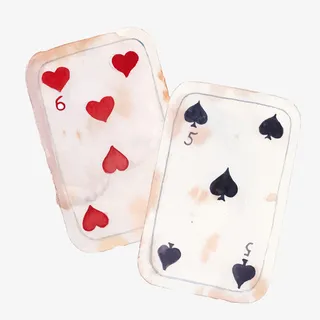 手绘水彩扑克牌免抠图免抠