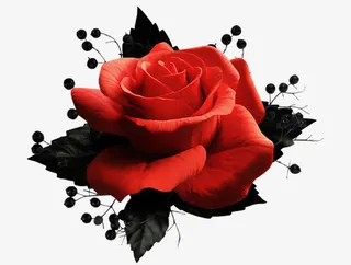 红色玫瑰免抠