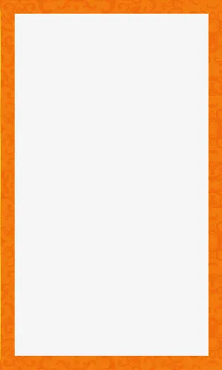 中国传统节日橙色边框免抠