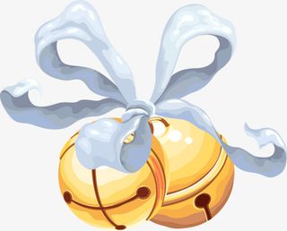 圣诞两个铃铛免抠