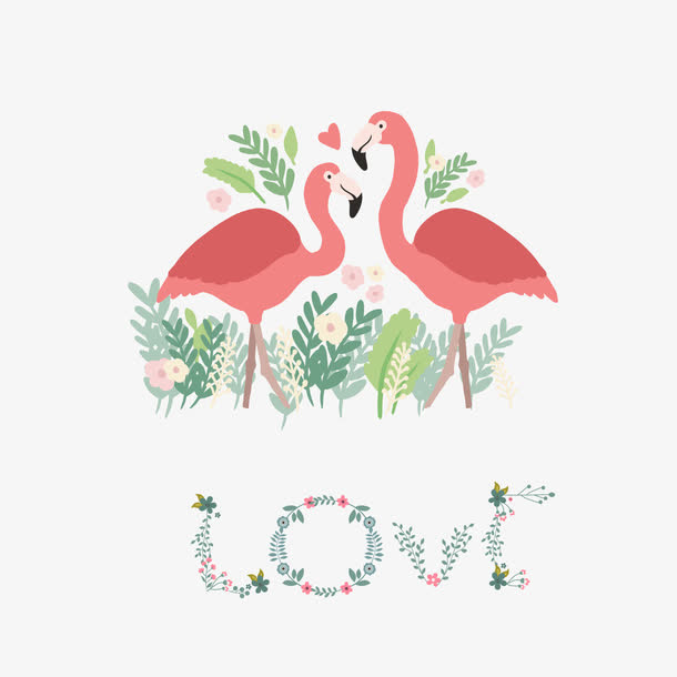 卡通插画爱情免抠