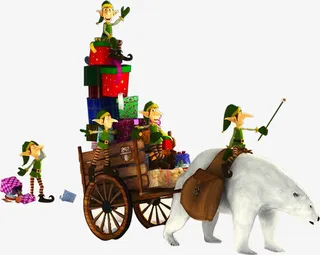 欢乐手绘节日场景免抠