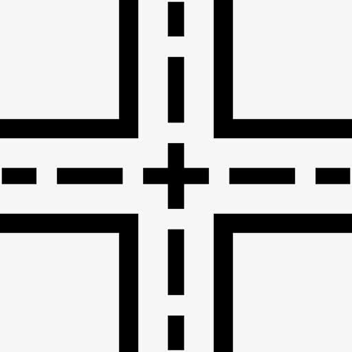 穿越道路交叉视图图标免抠