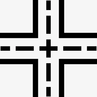 穿越道路交叉视图图标免抠