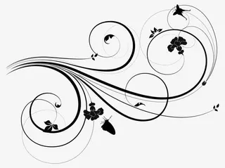 手绘曲线美丽线条免抠