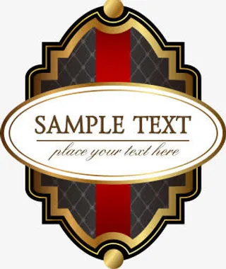 咖啡商标英伦皇家复古鎏金免抠