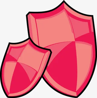 粉红色盾牌矢量图免抠