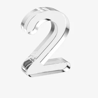 水晶立体数字2免抠