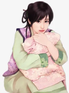 绿衣可怜女子免抠