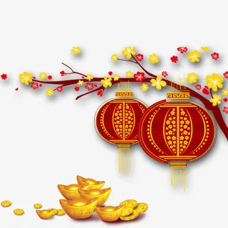 新年点灯笼免抠