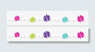 彩色小花朵banner背景