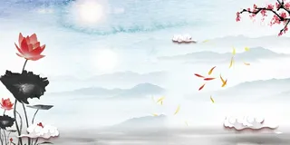 中国风荷塘月色荷花高清