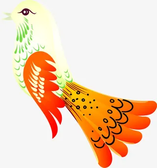 孔雀小鸟素材免抠