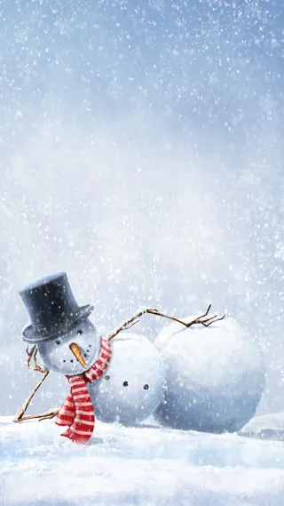 躺着的圣诞雪人免抠