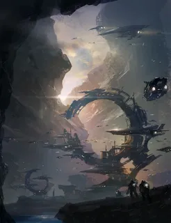 手绘科幻电影场景免抠