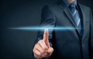 商务人物指尖上光效海报背景素材高清