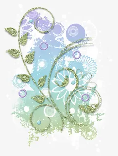 卡通手绘曲线花朵免抠