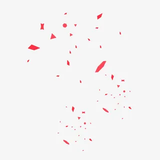 红色碎纸屑免抠