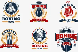 矢量手绘健身标签免抠