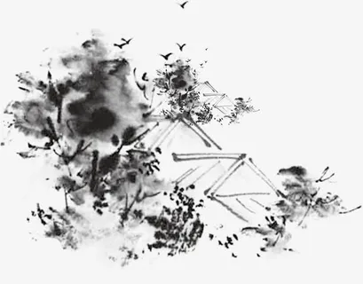 水墨画元素免抠