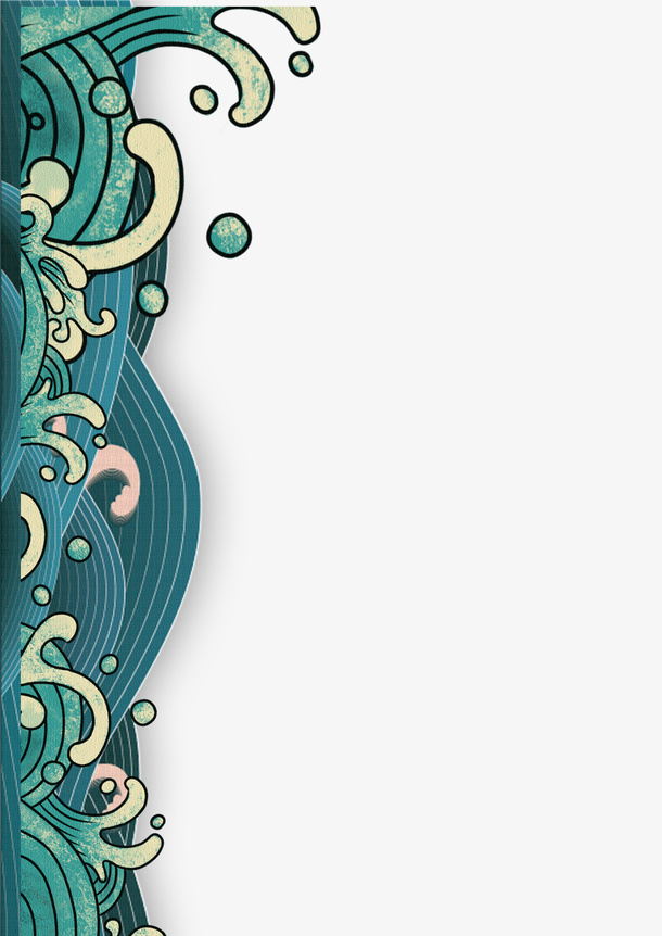 中国风国潮海浪免抠