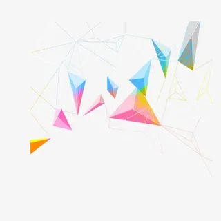 彩色绚丽三角几何体背景