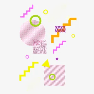 唯美设计波普风格素材免抠