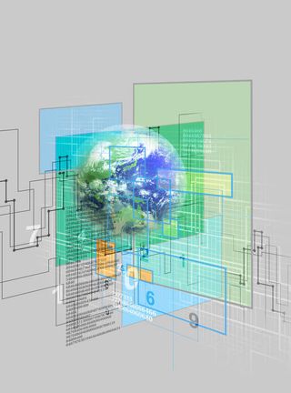 蓝色地球科技高清免抠