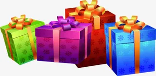 海报效果设计礼盒卡通免抠