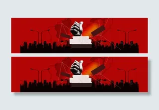 炫酷红色海报背景